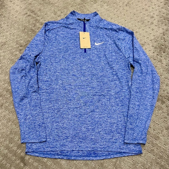 Nike Dri-Fit Element 1/2 Zip Running Pullover Royal Blue Heather